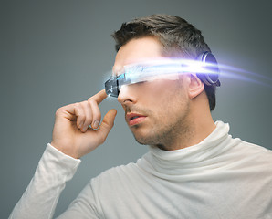 Image showing man with digital glasses