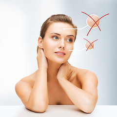 Image showing face of woman with dry skin