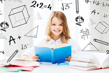 Image showing student girl studying at school