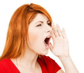 Image showing screaming woman