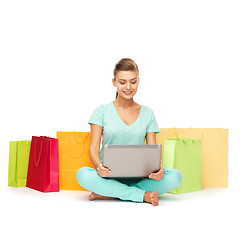 Image showing woman doing internet shopping