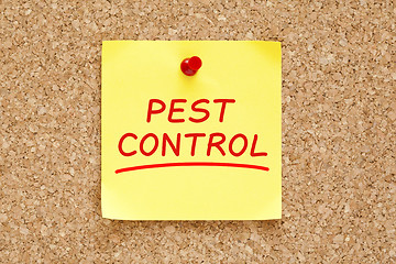 Image showing Pest Control Sticky Note