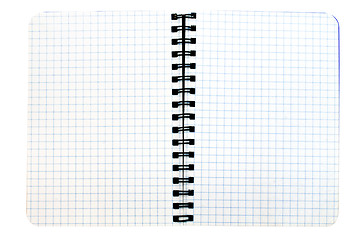 Image showing Notebook blue checked standing