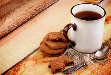 Image showing Tea and Cookies