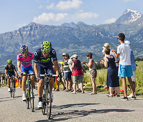 Image showing The Cyclists Jose Joaquin Rojas  and Przemyslaw Niemiec