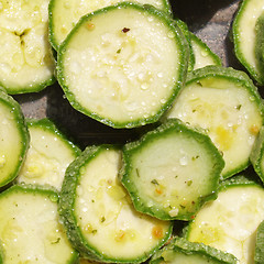 Image showing Courgettes zucchini