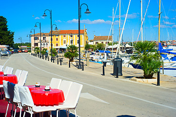 Image showing View on quay in Novigrad, Croatia