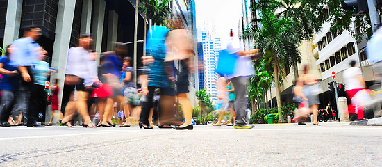 Image showing Singapore rush hour