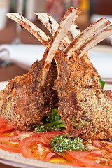 Image showing roasted lamb rib