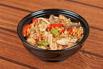 Image showing Rice chicken vegetable