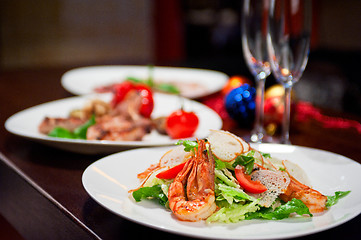 Image showing Tasty shrimp salad