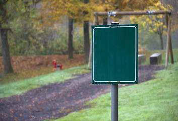 Image showing autumn playground scenery