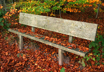 Image showing wooden bench