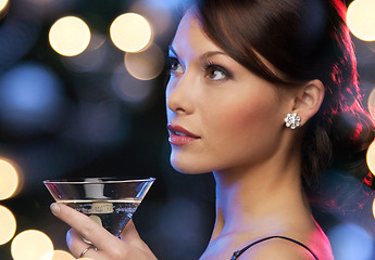 Image showing woman with cocktail