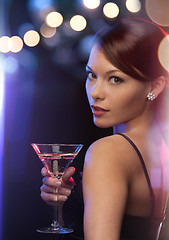 Image showing woman with cocktail