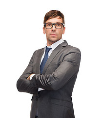 Image showing attractive buisnessman or teacher in glasses