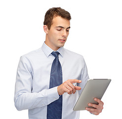 Image showing buisnessman with tablet pc