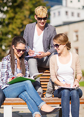 Image showing group of students or teenagers hanging out