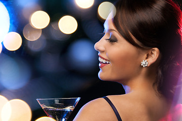 Image showing woman with cocktail