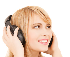 Image showing happy girl with headphones