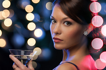 Image showing woman with cocktail