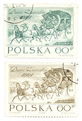 Image showing Vintage postage stamps from Poland
