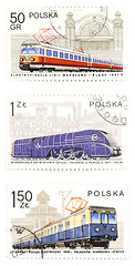 Image showing Railway collection - post stamps