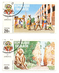 Image showing Togo post stamps - exotic collectibles