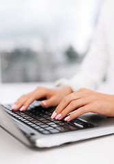 Image showing businesswoman using her laptop computer