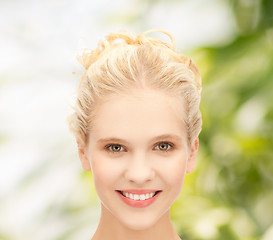 Image showing face of beautiful smiling teenage girl