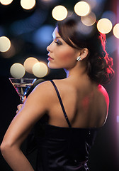 Image showing woman with cocktail