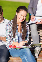 Image showing group of students or teenagers hanging out