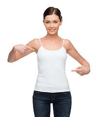 Image showing woman in blank white shirt