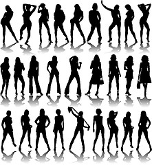 Image showing sexy ladies shadow