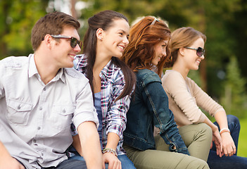 Image showing group of students or teenagers hanging out