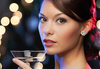 Image showing woman with cocktail