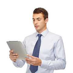 Image showing buisnessman with tablet pc