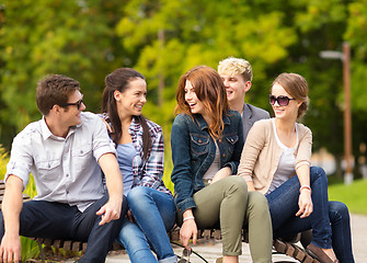 Image showing group of students or teenagers hanging out