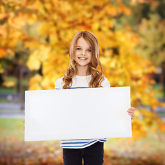 Image showing little girl with blank white board