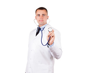 Image showing Doctor with stethoscope