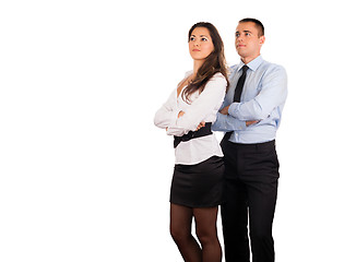 Image showing Businesswoman and business man