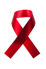 Image showing AIDS awareness red ribbon