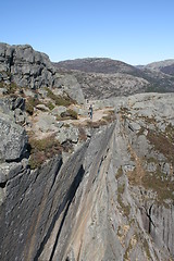 Image showing Dangerous path going along a cliff