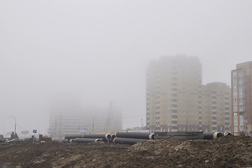 Image showing fog in the city