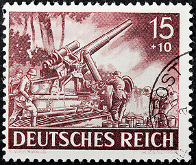 Image showing German Howitzer Stamp