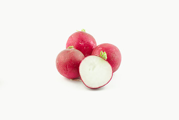 Image showing Few radishes and a half