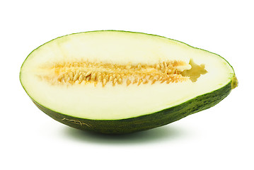 Image showing Half of piel de sapo melon