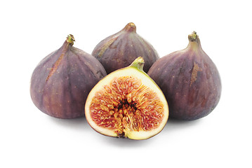 Image showing Three figs and half