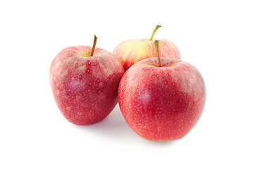 Image showing Three red apples