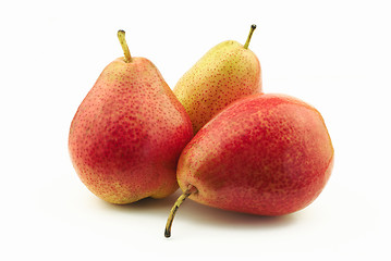 Image showing Three red pears